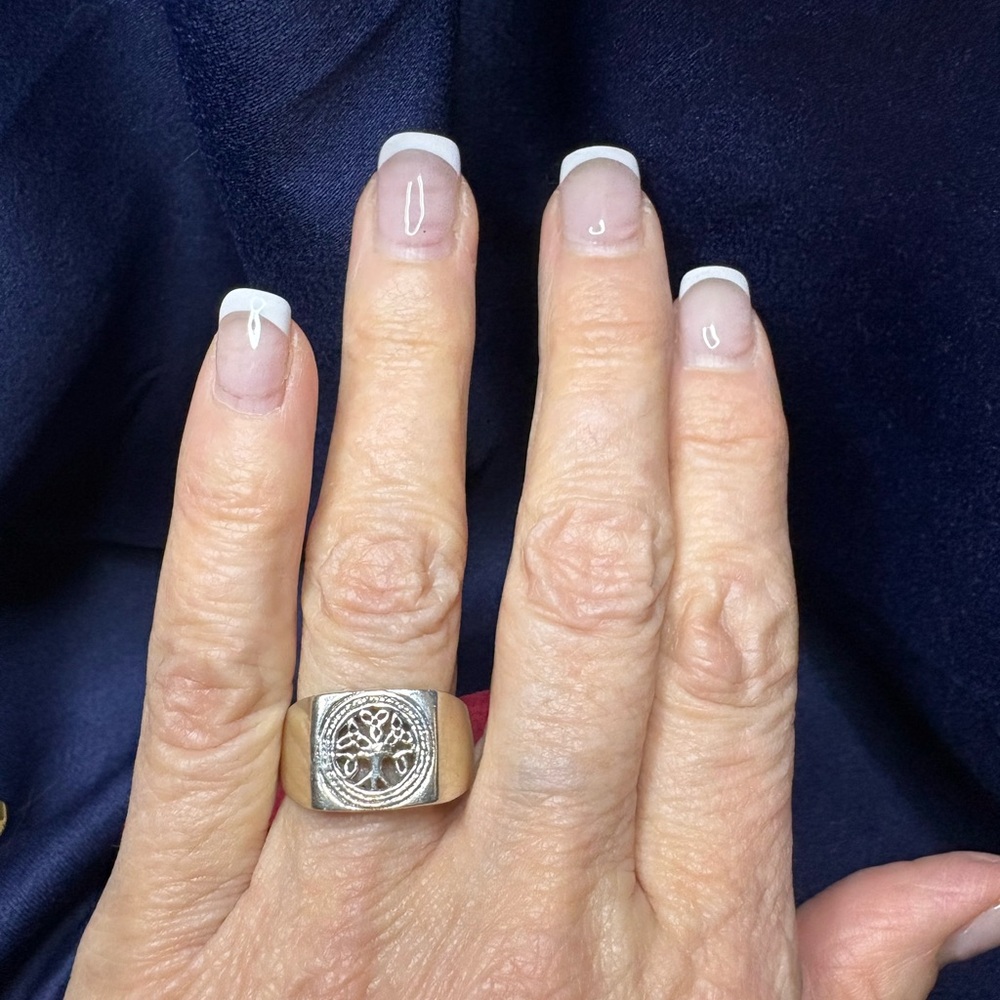😎🌺Ring Tree Of Life 925 Sterling Silver Cut Out Design Unisex - Picture 4 of 6
